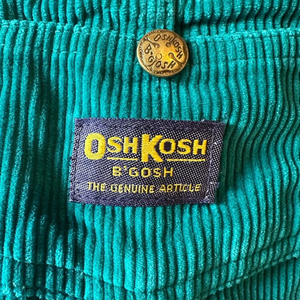 Vintage Oshkosh Vestback Made in USA Fleece Lined Winter Animals Print Green 3T
